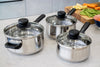 KitchenCraft Stainless Steel Extra Deep Saucepan, 16cm