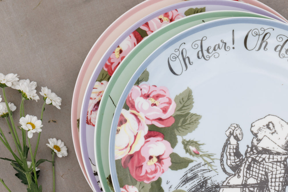Mikasa and the V&A Alice In Wonderland Bone China Side Plates, Set of 4, 21cm