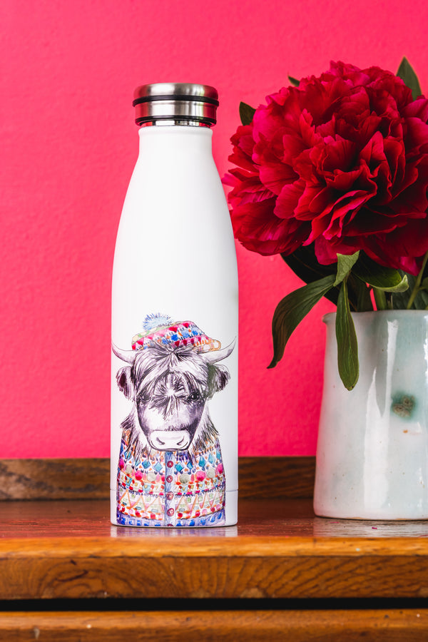 Mikasa Tipperleyhill Highland Cow Double-Walled Stainless Steel Water Bottle, 500ml image 4