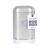Lovello Retro Coffee Canister with Geometric Textured Finish - Shadow Grey