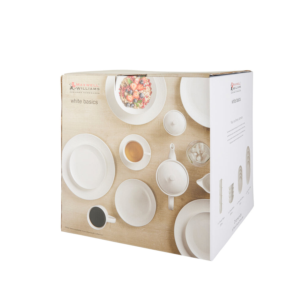 Maxwell & Williams White Basics Diamonds 16 Piece Dinner Set