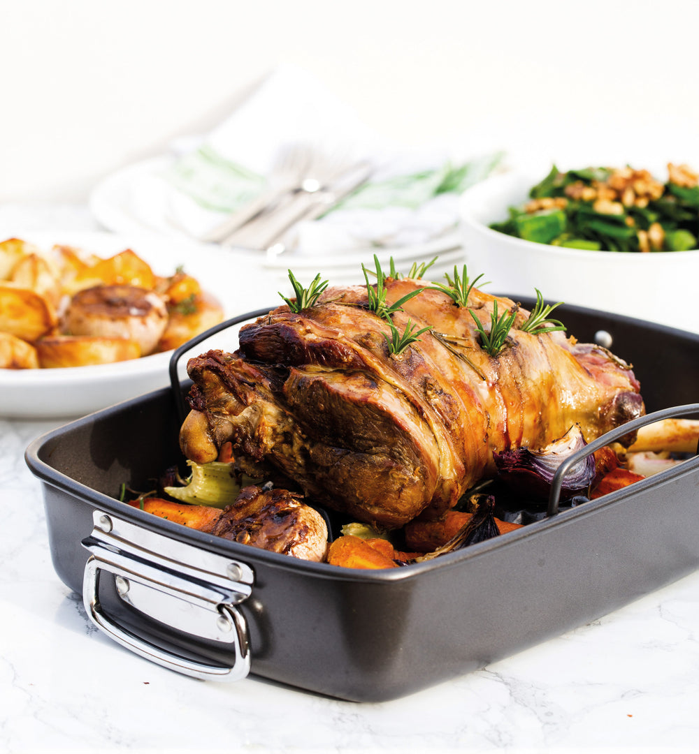MasterClass Non-Stick Roasting Pan with Rack, 40cm x 28cm