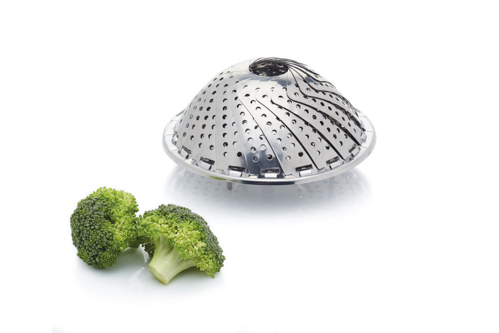 KitchenCraft Stainless Steel Collapsible Steaming Basket, 23cm