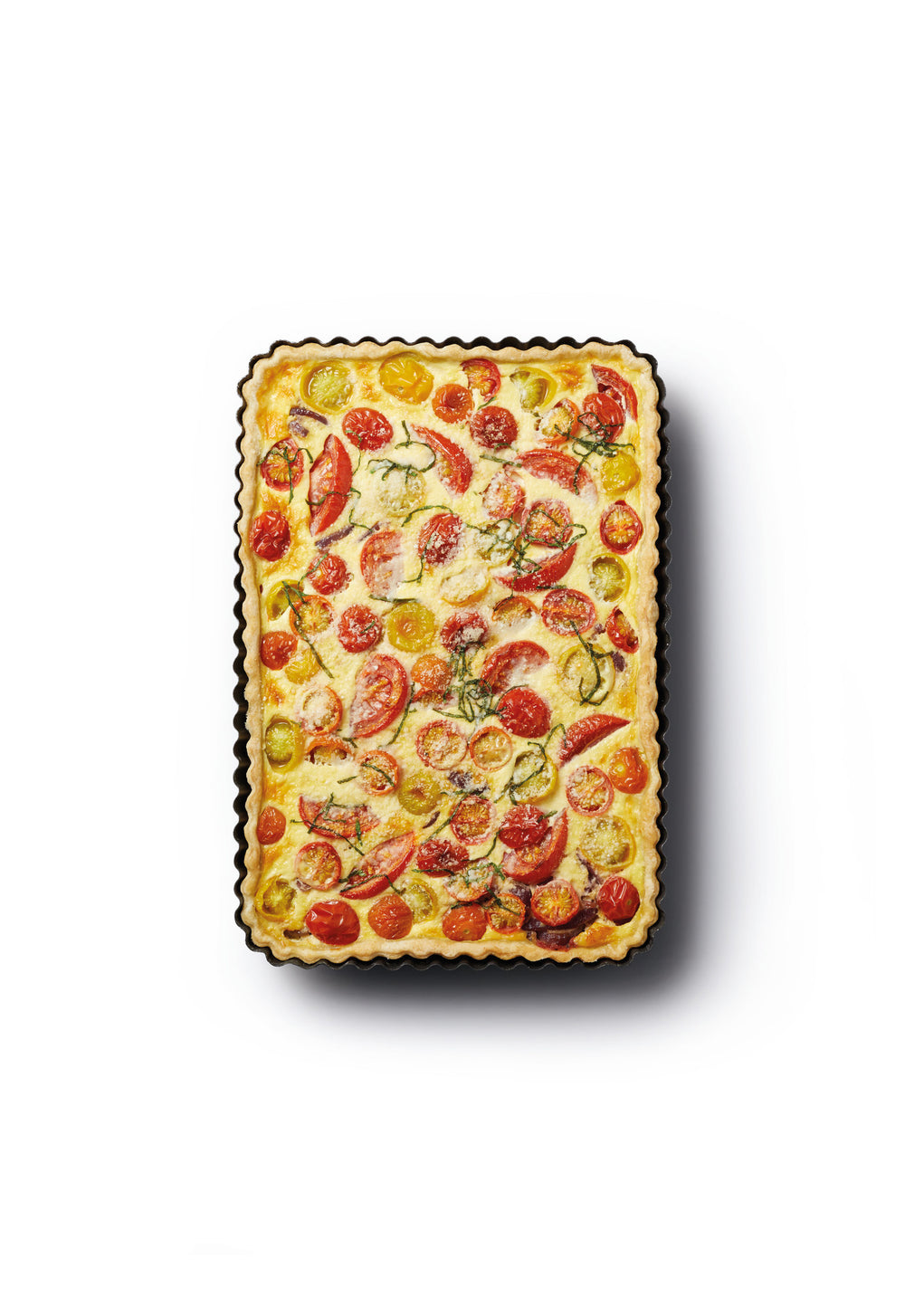 MasterClass Non-Stick Loose Base Fluted Flan Tin, 31cm x 21cm
