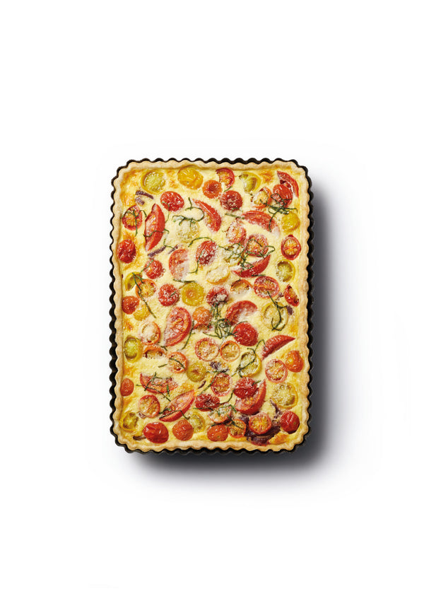 MasterClass Non-Stick Loose Base Fluted Flan Tin, 31cm x 21cm image 2