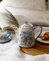 London Pottery Viscri Meadow 4 Cup Floral Teapot - Ceramic, Almond Ivory / Cornflower Blue, 900 ml image 5