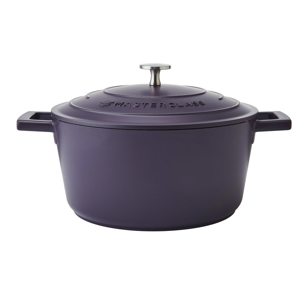 MasterClass Purple Cast Aluminium Casserole Dish, 24cm, 4L image 1