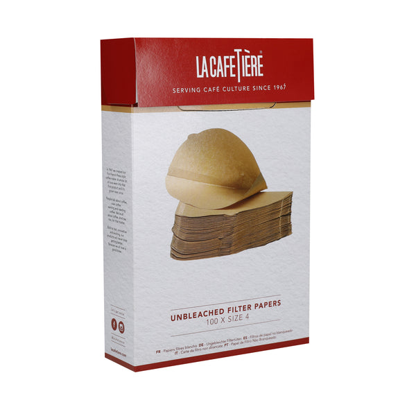 La Cafetière Unbleached Coffee Filter Papers - Size 4, 100 pieces image 2