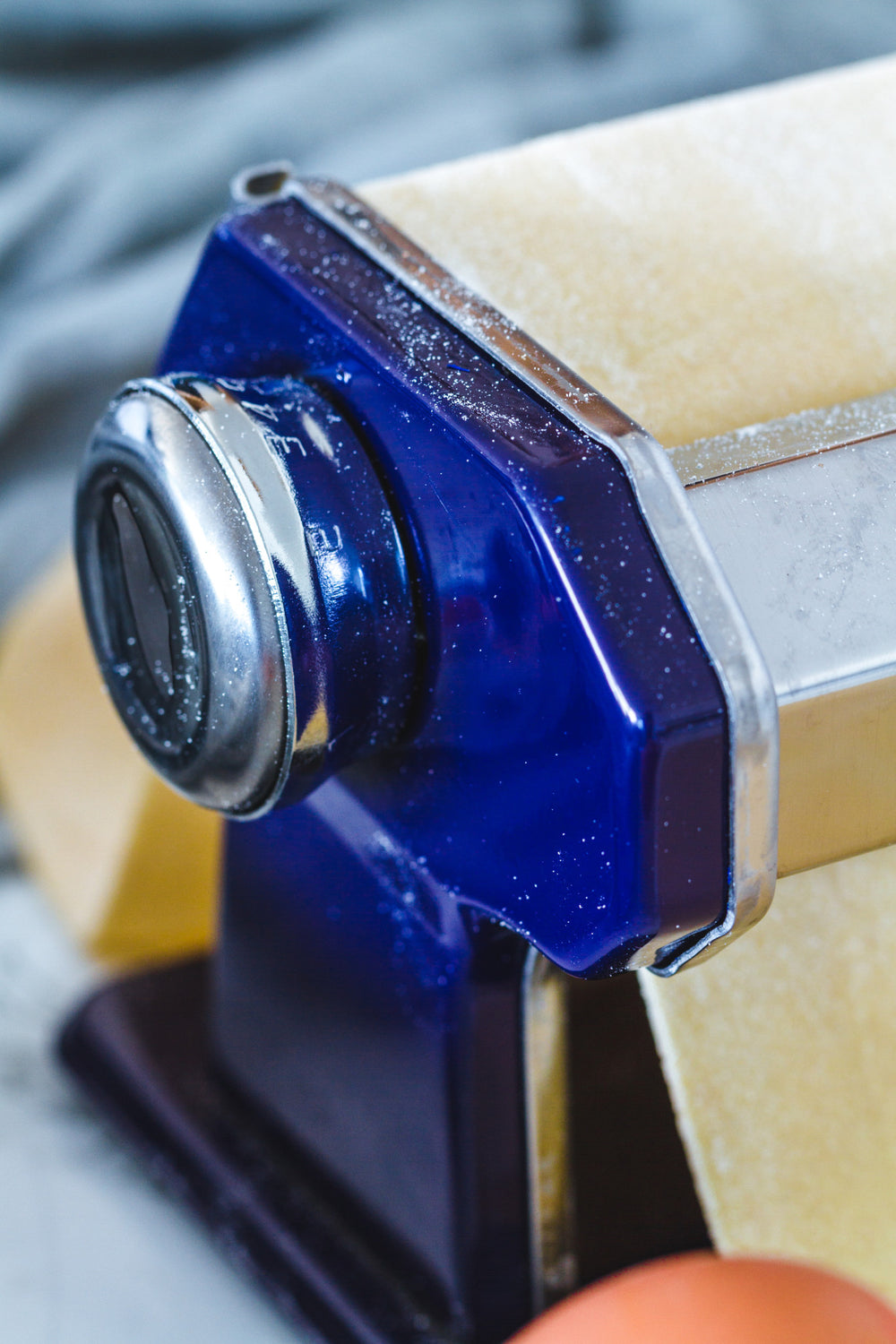 KitchenCraft World of Flavours Blue Stainless Steel Pasta Maker