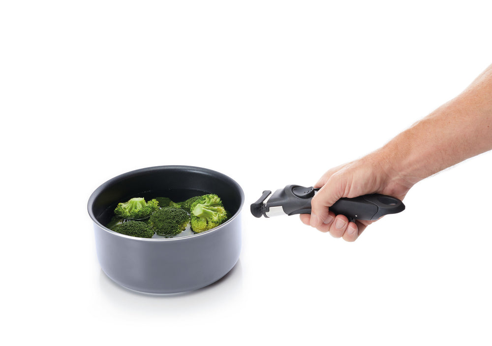 MasterClass Smart Space Set of Three Stacking Induction-Safe Non-Stick Pans