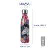 Mikasa Wild at Heart Zebra Water Bottle, 500ml