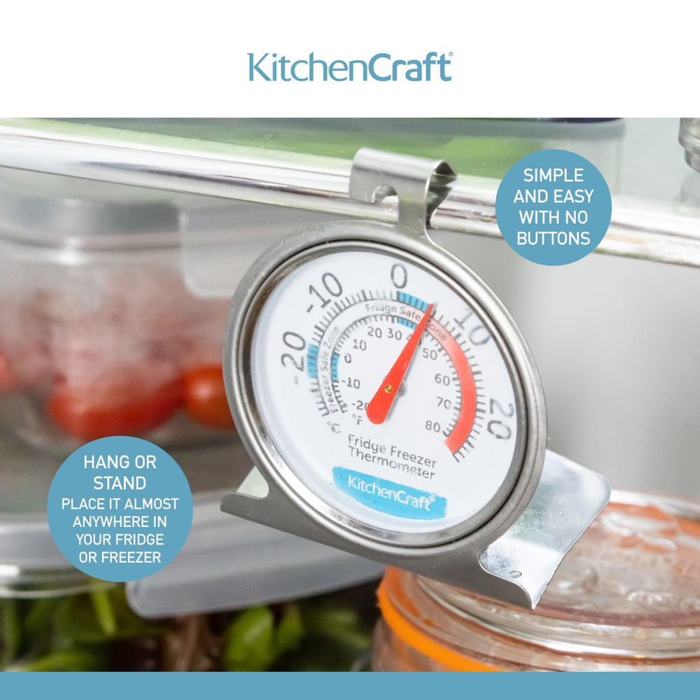 KitchenCraft Stainless Steel Fridge Thermometer