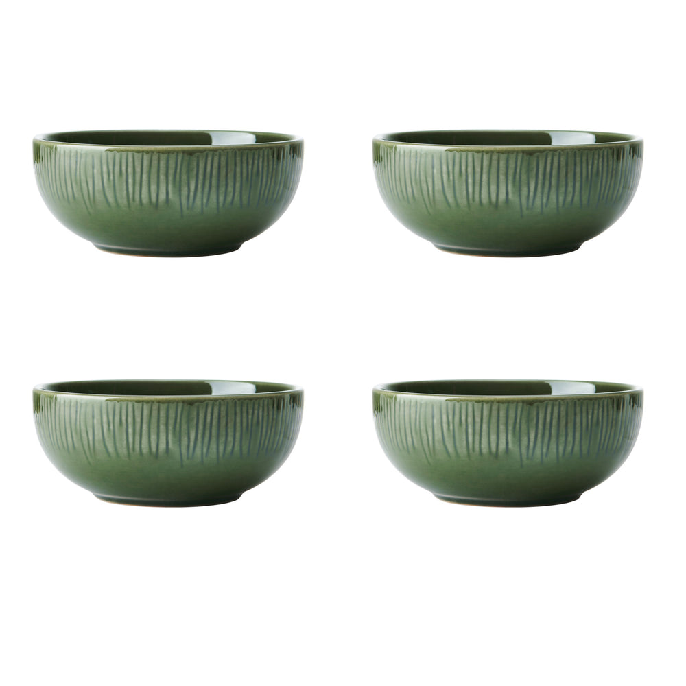 Mikasa Jardin Stoneware Cereal Bowls, Set of 4, 15cm, Green image 1