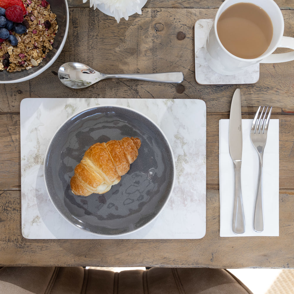 Creative Tops Grey Marble Pack Of 4 Premium Placemats