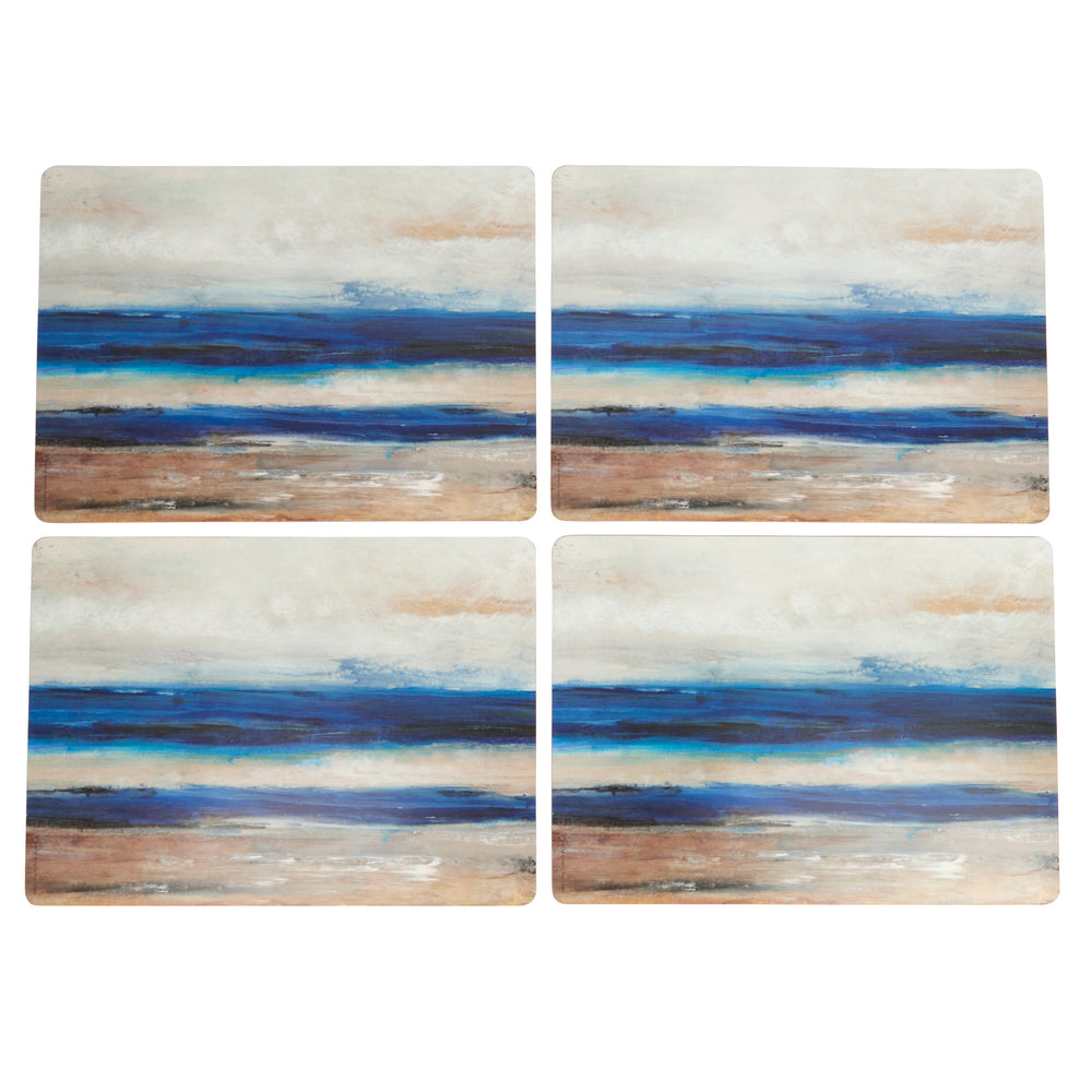 Creative Tops Blue Abstract Pack Of 4 Large Premium Placemats