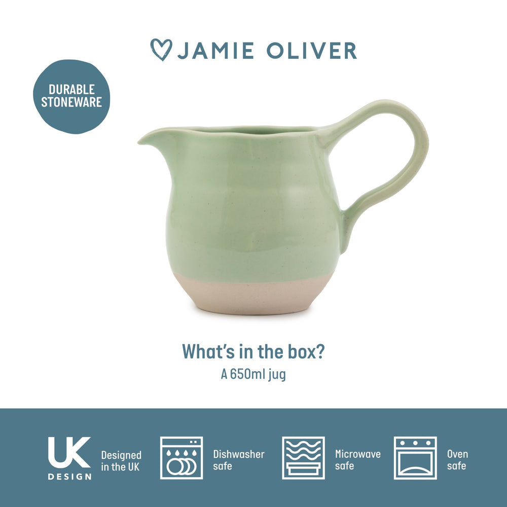 Jamie Oliver Big Love Joy Jug, Stoneware, Green, 650ml
