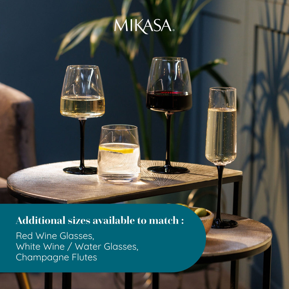 Mikasa Palermo Crystal Stemless Wine Glasses, Set of 4, 350ml