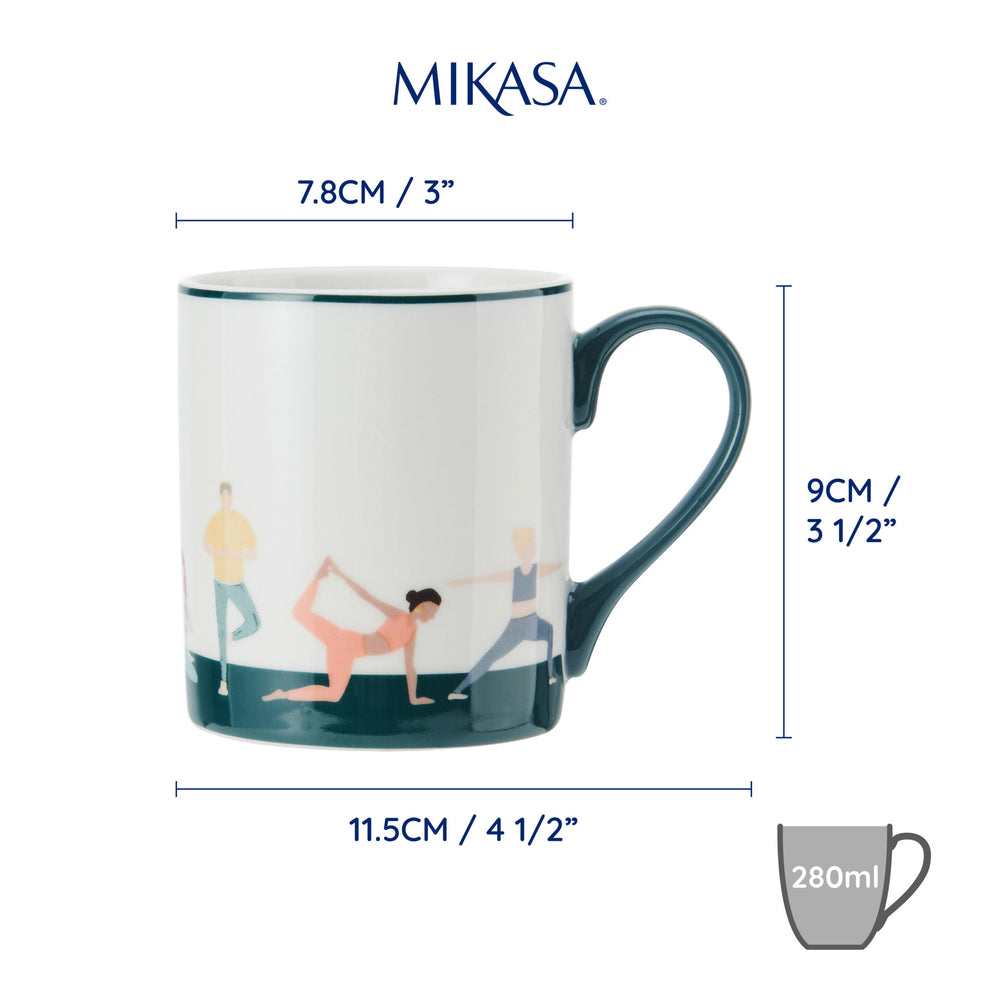 Mikasa Yoga Straight-Sided Porcelain Mug, 280ml