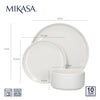 Mikasa Camberlie Porcelain 12-Piece White Dinner Set image 8