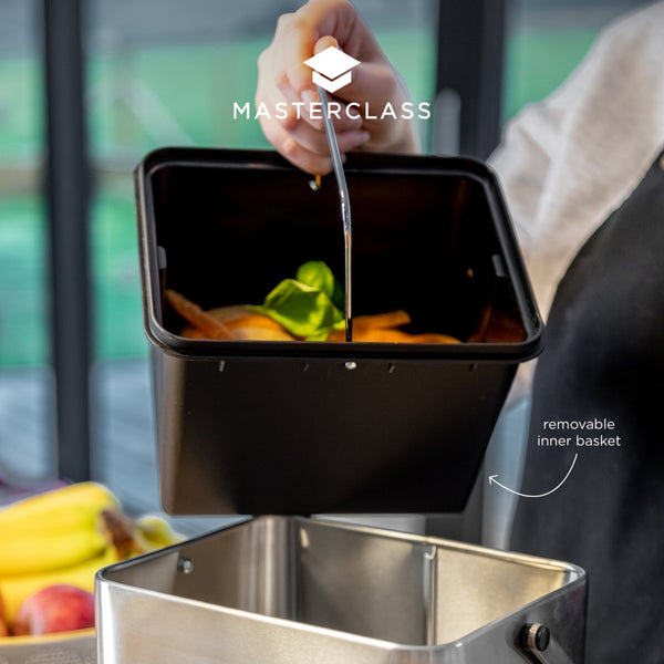 MasterClass Stainless Steel Compost Bin with Antimicrobial Lid image 5