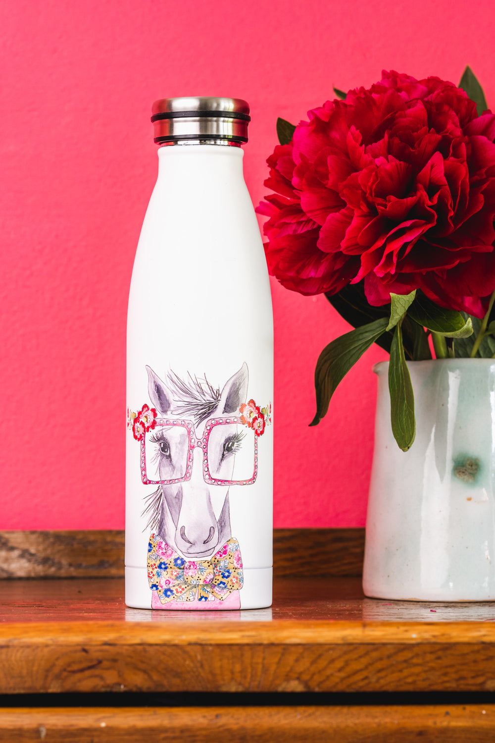 Mikasa Tipperleyhill Horse Double-Walled Stainless Steel Water Bottle, 500ml