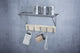 Industrial Kitchen Wall-Mounted Shelf with Hooks