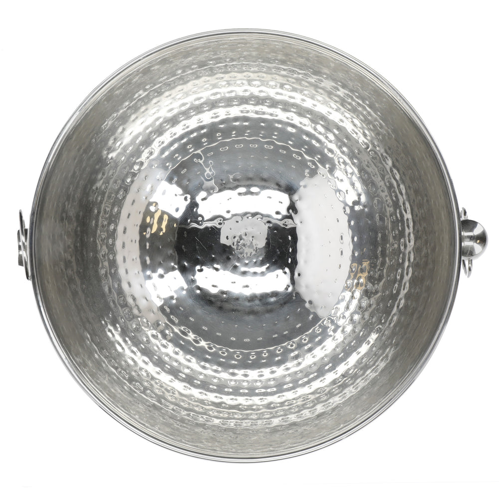 BarCraft Hammered Stainless Steel Champagne Bowl