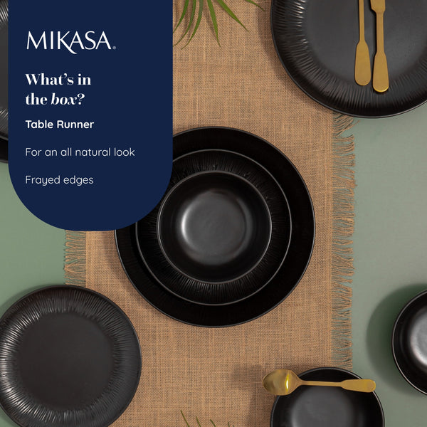 Mikasa Frayed Jute Table Runner, Natural, 230 x 33cm image 8