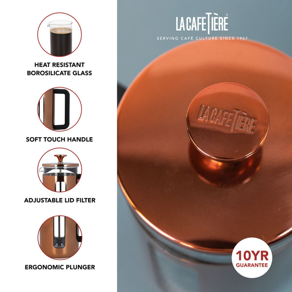 La Cafetière Pisa Copper Cafetière - 8 Cup image 9
