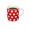 Set of 6 KitchenCraft 80ml Porcelain Red Polka Dot Espresso Cups