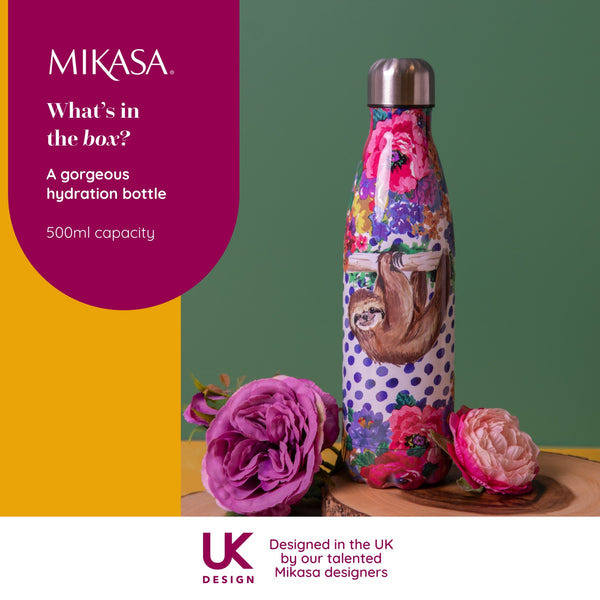 Mikasa Wild at Heart Sloth Water Bottle, 500ml image 9