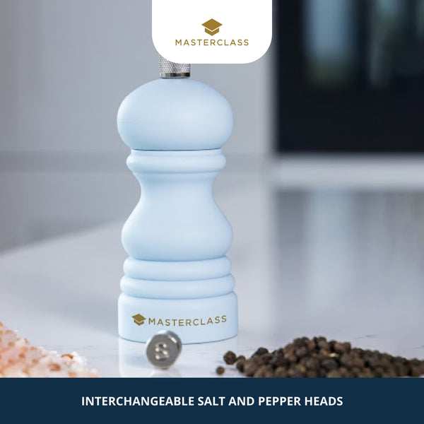 MasterClass Sky Blue Salt/Pepper Mill With Interchangeable Cap, Ceramic 12cm image 6