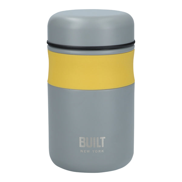 BUILT Stylist 490ml Food Flask and Perfect Seal 540ml Yellow Hydration Bottle Set image 2