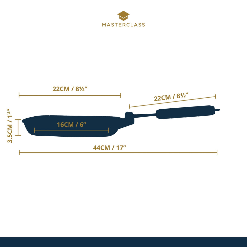 MasterClass Cast Aluminium Grill Pan, 20cm