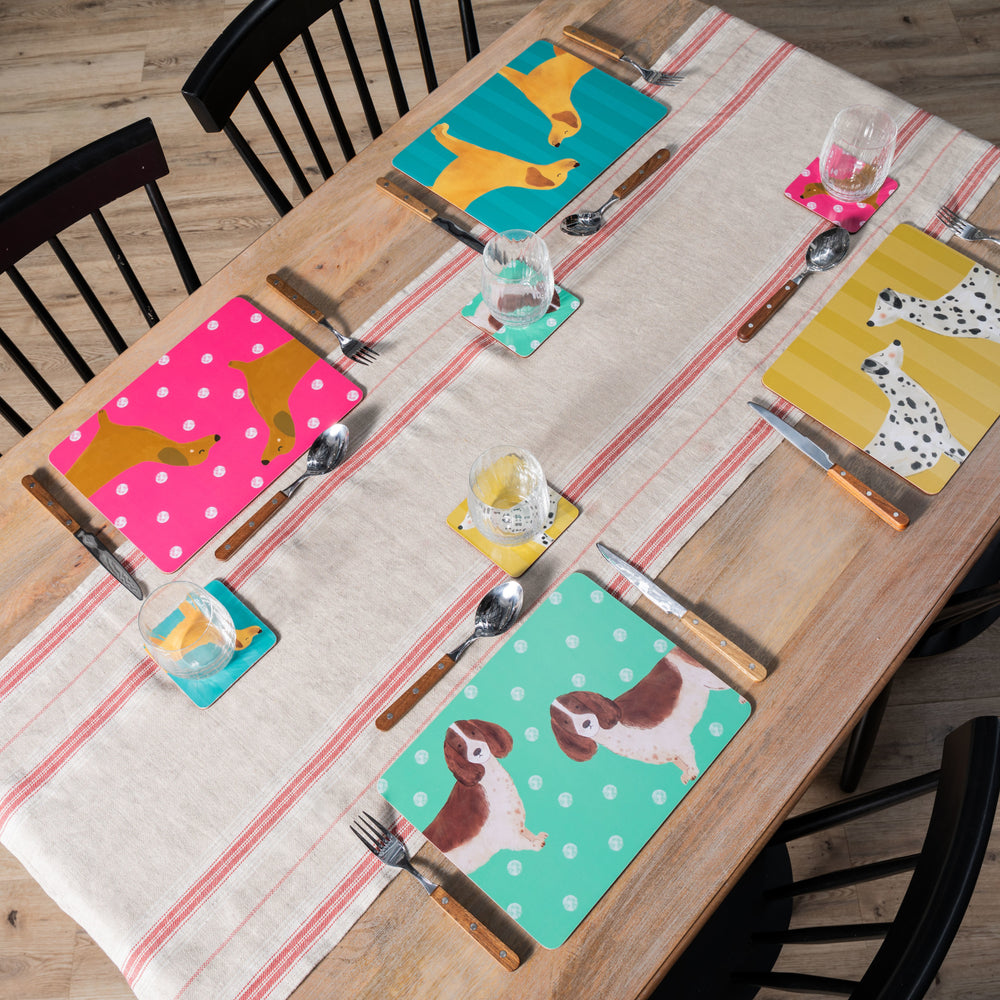 Creative Tops Dog Prints Set Of 4 Square Coasters, 10.5 x 10.5 x 2CM