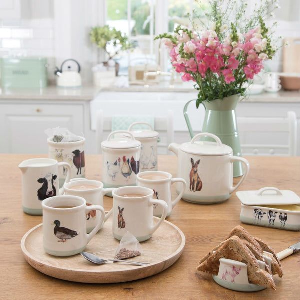 Apple Farm Sheep Coffee Canister Stoneware image 5