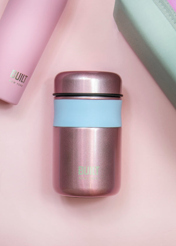 BUILT Tiempo Insulated Food Flask, 490ml, Rose Pink image 8