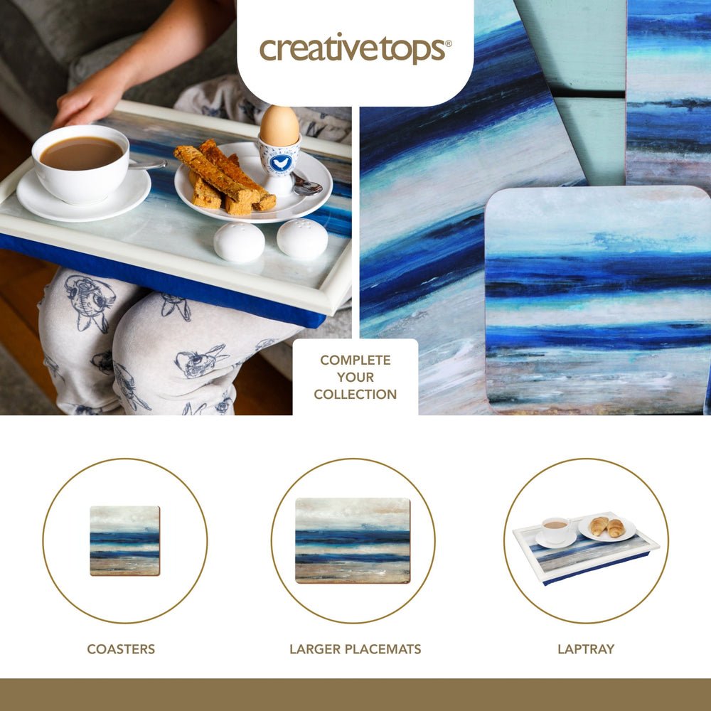 Creative Tops Blue Abstract Pack Of 4 Premium Placemats