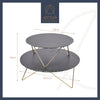 Artesà Tiered Serving Stand, 2 Slate Platters with Raised Metal Legs image 10