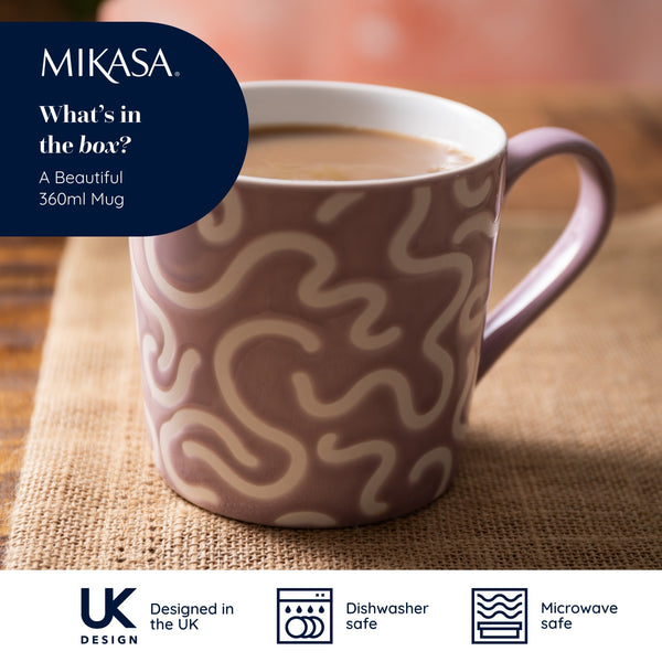 Mikasa Textured Purple Swirl Mug, 360ML image 8