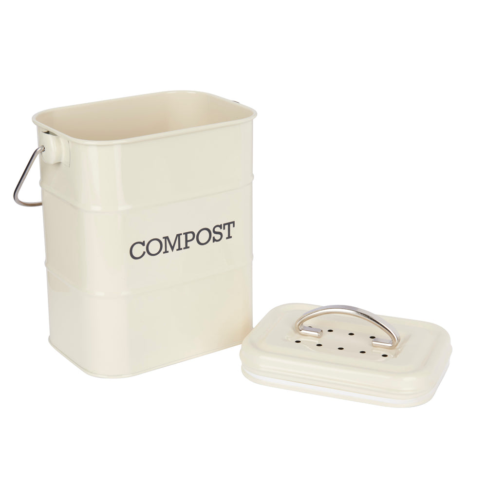 Living Nostalgia Antique Cream Compost Bin