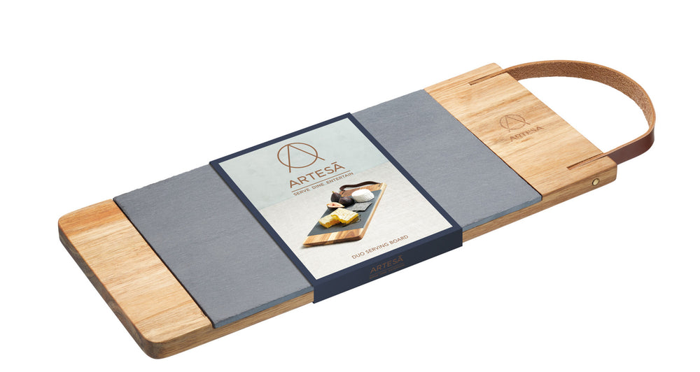 Artesá Acacia Wood and Slate Serving Board