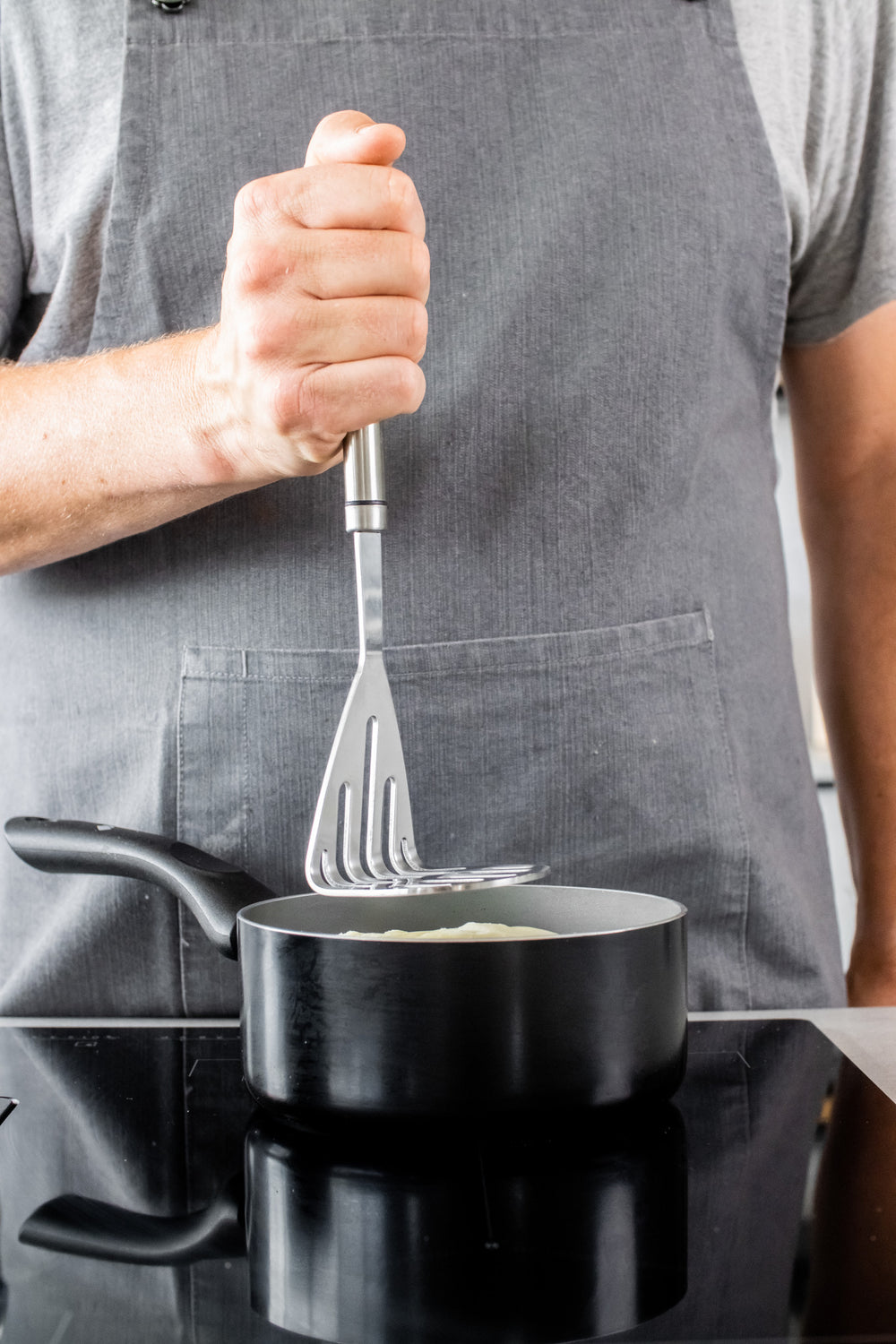 KitchenCraft Oval Handled Professional Stainless Steel Masher