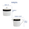 Mikasa Luxe Deco China Sugar Pot and Creamer Set, 245ml, White image 8