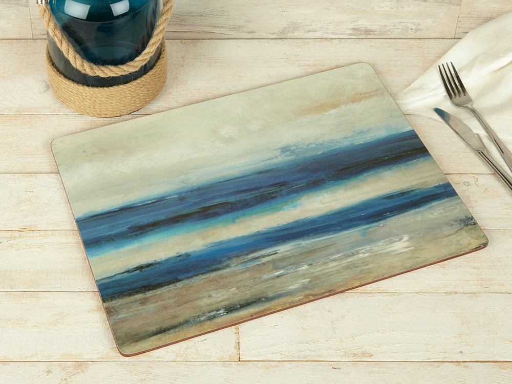 Creative Tops Blue Abstract Pack Of 4 Large Premium Placemats