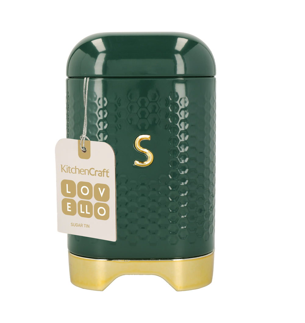KitchenCraft Lovello Textured Hunter Green Sugar Canister