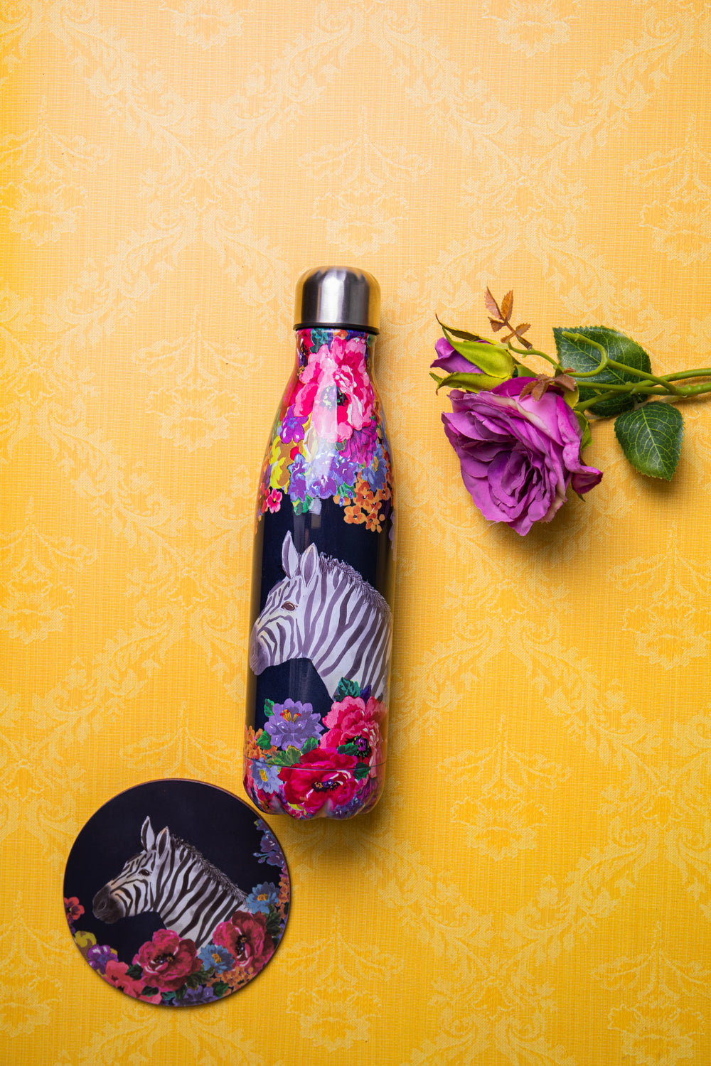 Mikasa Wild at Heart Zebra Water Bottle, 500ml