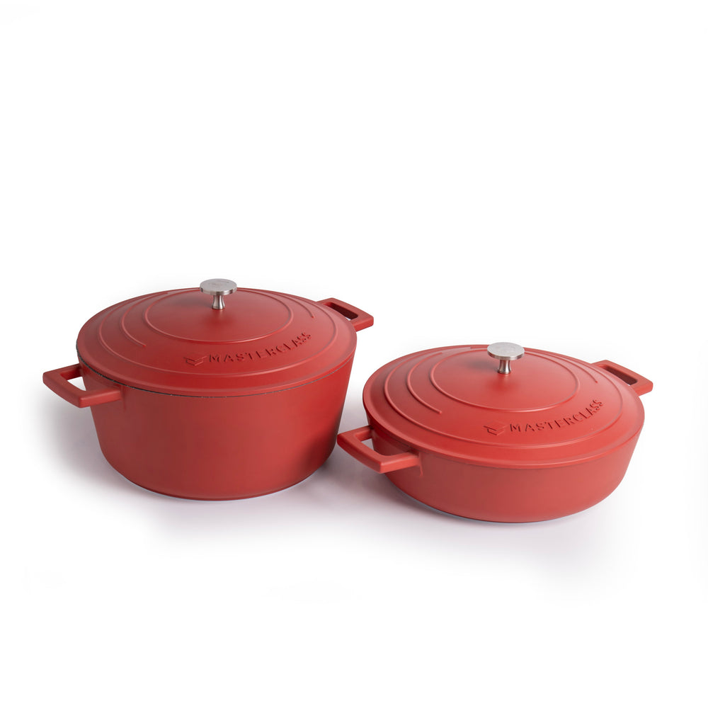 MasterClass 2pc Non-Stick Casserole Dish Set with 5L Casserole Dish and 4L Shallow Casserole Dish image 1