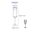 Mikasa Sorrento Ridged Crystal Champagne Flute Glasses, Set of 4, 200ml image 7