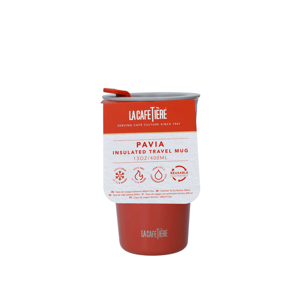 La Cafetière Pavia Travel Flask, 400ml, Red image 4